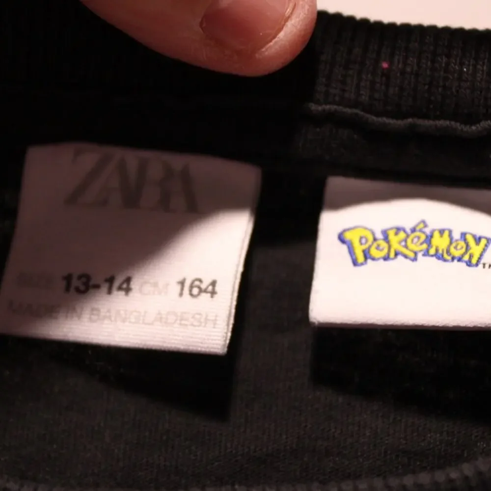 Zara Pokemon Jigglypuff‎ Long Sleeve T-Shirt Black 13-14 Unisex